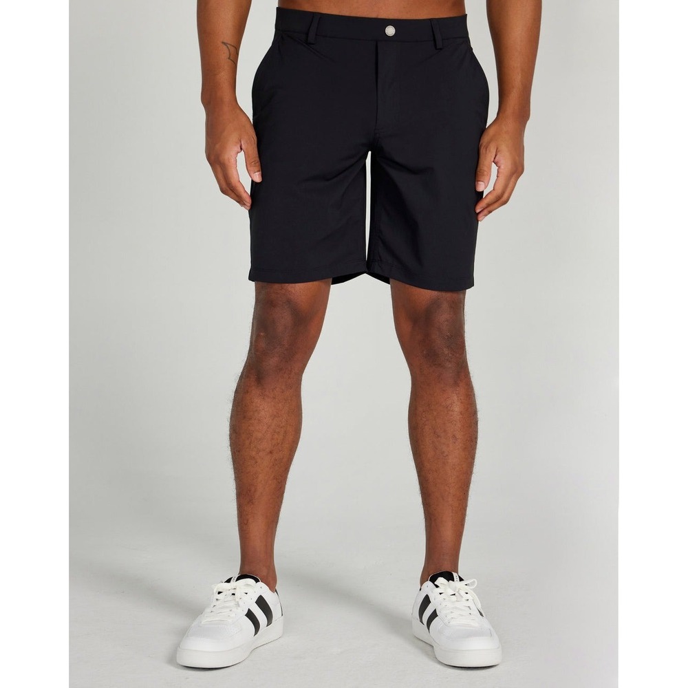 Redvanly Mens Athletic Luxury Golf Shorts Black Size S Pull-On Performance NWT